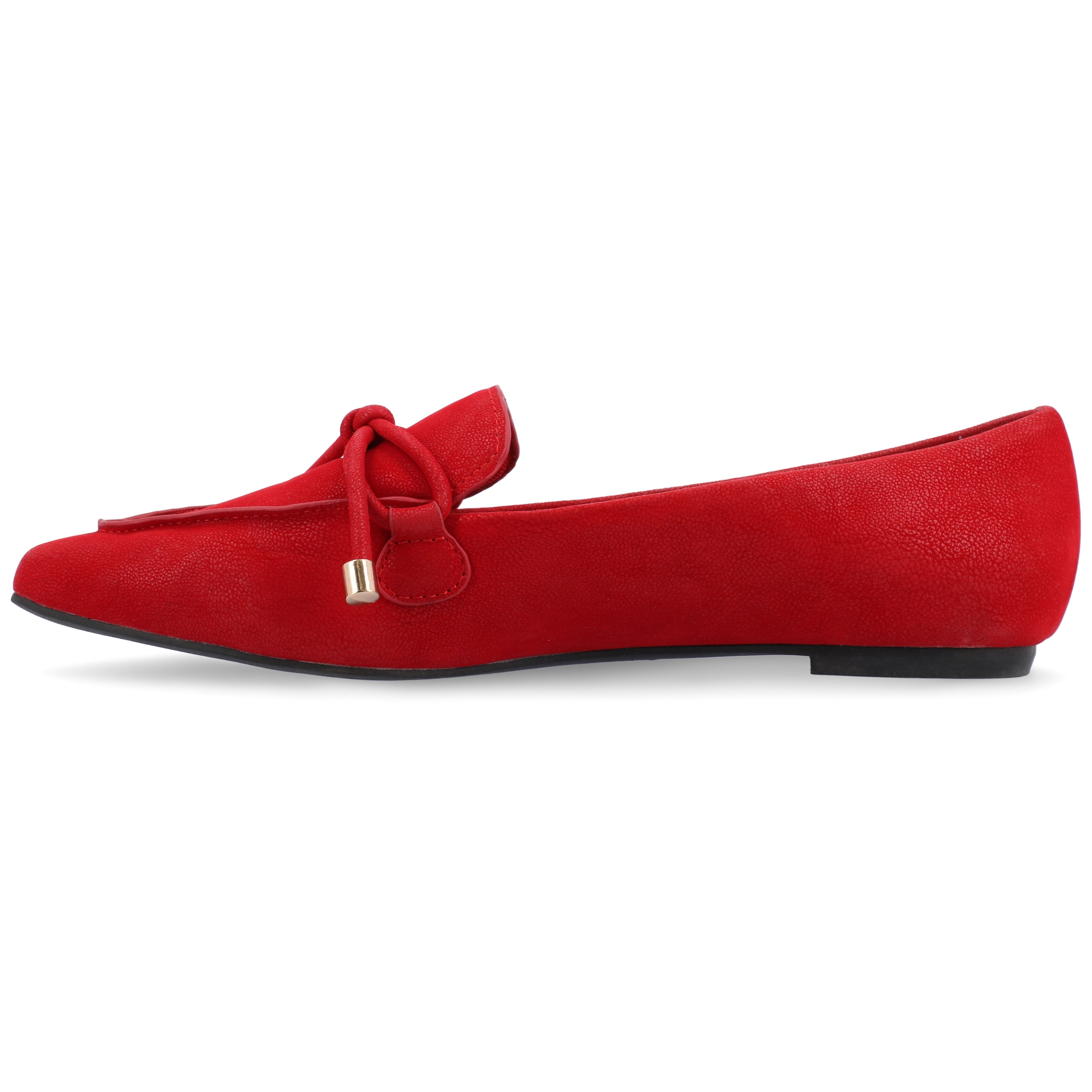 Journee Womens Muriel Narrow Width Slip On Pointed Toe Loafer Flats