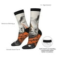 thumbnail image 4 of Pofeuu Polka Dot Rhino Welcome Print Crew Socks, Adult Running Hiking Socks for Youth and Adult, 4 of 6
