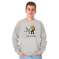 thumbnail image 3 of BBQ Exploding Fire Unlucky Grilling Men's Crewneck Sweatshirt Brisco Brands S, 3 of 6