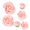 Pink-6 Assorted, variant on Edible Garden Rose Cake Toppers White 8 Assorted Sizes For Baked Goods Decorating