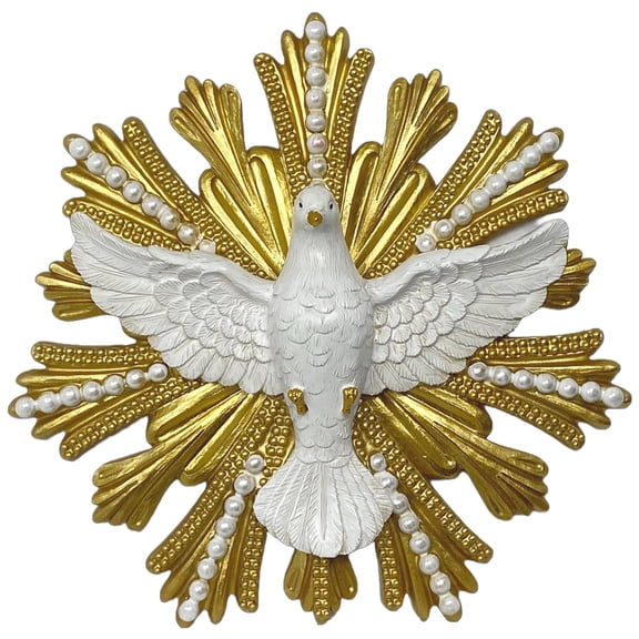 Espíritu Santo 8" Paloma Blanca Espíritu Divino Wall Resin White Dove Holy Spirit Catholic Home Decor