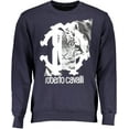 thumbnail image 2 of ROBERTO CAVALLI Men's Navy Blue Logo Crew Neck Sweatshirt (M), 2 of 2