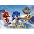 thumbnail image 3 of Fondo de decoración para fiesta de cumpleaños con temática de dibujos animados de Sonic azul, suministros para fotografía de recuerdos de fiesta de cumpleaños de bebé niño, 3 of 5