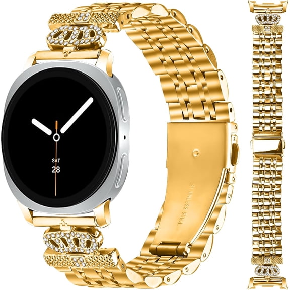 MYKOMI Metal Band for Samsung Galaxy Watch 9 8 40mm 44mm / 8 Classic 46mm Replacement Stainless Steel Strap/Wrist Band for Samsung Galaxy Watch 9 8 40mm 44mm/8 Classic 46 mm