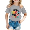 thumbnail image 1 of PMVFHDE Hauts T-Shirts pour Filles T-Shirts Décontractés pour Filles T-Shirts Amples pour Filles et Garçons Col Rond Manches Courtes T-Shirt d'Été Décontracté Gris, 4-5 Ans, 1 of 4
