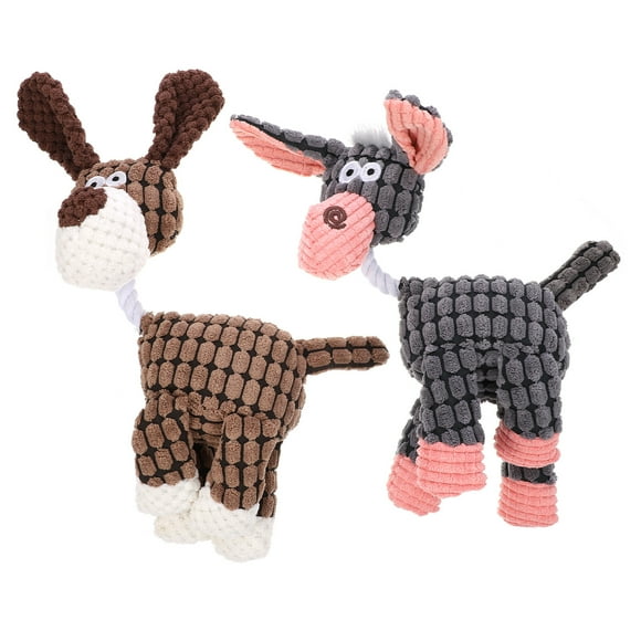 2pcs Donkey Model Squeaky Toy for Dog Donkey Sound Toy Chewing Toy Pet Supplies