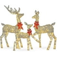 thumbnail image 1 of 3pcs Lighted Christmas Deer Family Set Outdoor Yard Decoration, 1 of 2