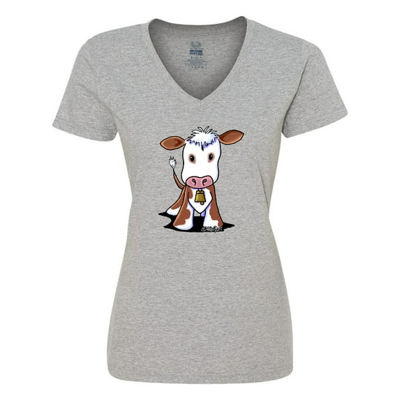 Inktastic Little Brown Cow Women's V-Neck T-Shirt