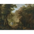 thumbnail image 3 of Anna Matteini 18x15 Black Modern Framed Museum Art Print Titled - Delphic Muses Approaching the Corycian Cave on Mount Parnassus, Greece (1816), 3 of 5