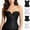 Black, variant on Fancifize Corset Tops for Women Texture Zipper Front Bridal Waist Bustier Shapewear Court-style Vintage Strapless Bodysuit