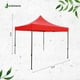 thumbnail image 2 of Carpa 3x3 m Jardimanía, Toldo Antisombra Plegable y Portátil rojo, 2 of 4