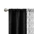 thumbnail image 3 of Mainstays Metallic Blackout Window Curtains Panel Set, Green Sage, 27.5" W x 84" L, 3 of 7