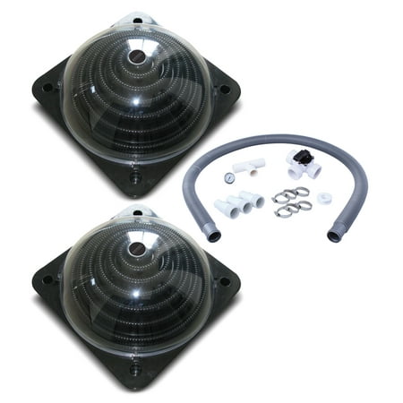 Electronic Pool Heater - Two Kokido Keops Solar Dome Above Ground Pool Water Heaters & Bypass Kit