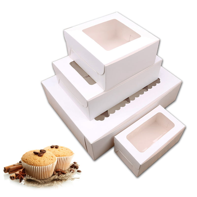2/4/6 Holes Kraft Paper Box Cupcake Muffin Dessert Pastry Packaging Holder Boxes 