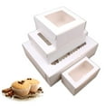 thumbnail image 4 of CAROOTU 10PCS 2/4/6 Holes Kraft Paper Cupcake Packing Box Muffin Wedding Party Case Holder Box, 4 of 7