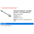 thumbnail image 2 of Front Inner Tie Rod End - Compatible with 2010 - 2018 Volkswagen Golf 2011 2012 2013 2014 2015 2016 2017, 2 of 2