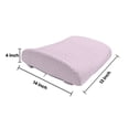 thumbnail image 5 of Eastern Lumbar Pillow, Simplistic Thin Line Oriental Motif Repetition on Pastel Backdrop, Soft Back Cushion for Office Chairs with Adjustable Straps, 14" x 13", Pale Pink White, by Ambesonne, 5 of 7