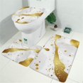 thumbnail image 2 of White Marble Gold Spot Pattern Bathroom Rugs Sets 3 Piece,Toilet Cover Set,Absorbent Non Slip Bathroom Mats Sets with U-Shaped Contour Rug Toilet Rug Set, 2 of 5