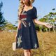 thumbnail image 4 of Vestido vintage de manga corta con bandera australiana, ropa de mujer, vestidos de noche de lujo ., 4 of 7