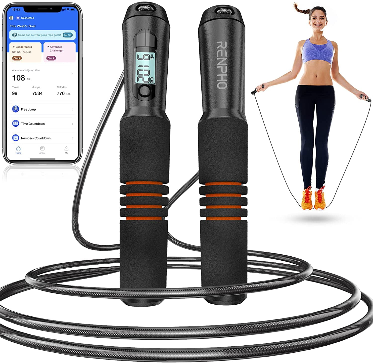 Skipping Rope Skip Ropes for Workout and Speed Jump Training Includes 2 Bo for sale online 