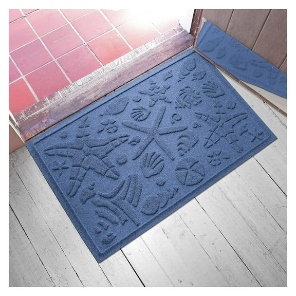 Aqua Shield Beachcomber Doormat, 2" x 3", Navy