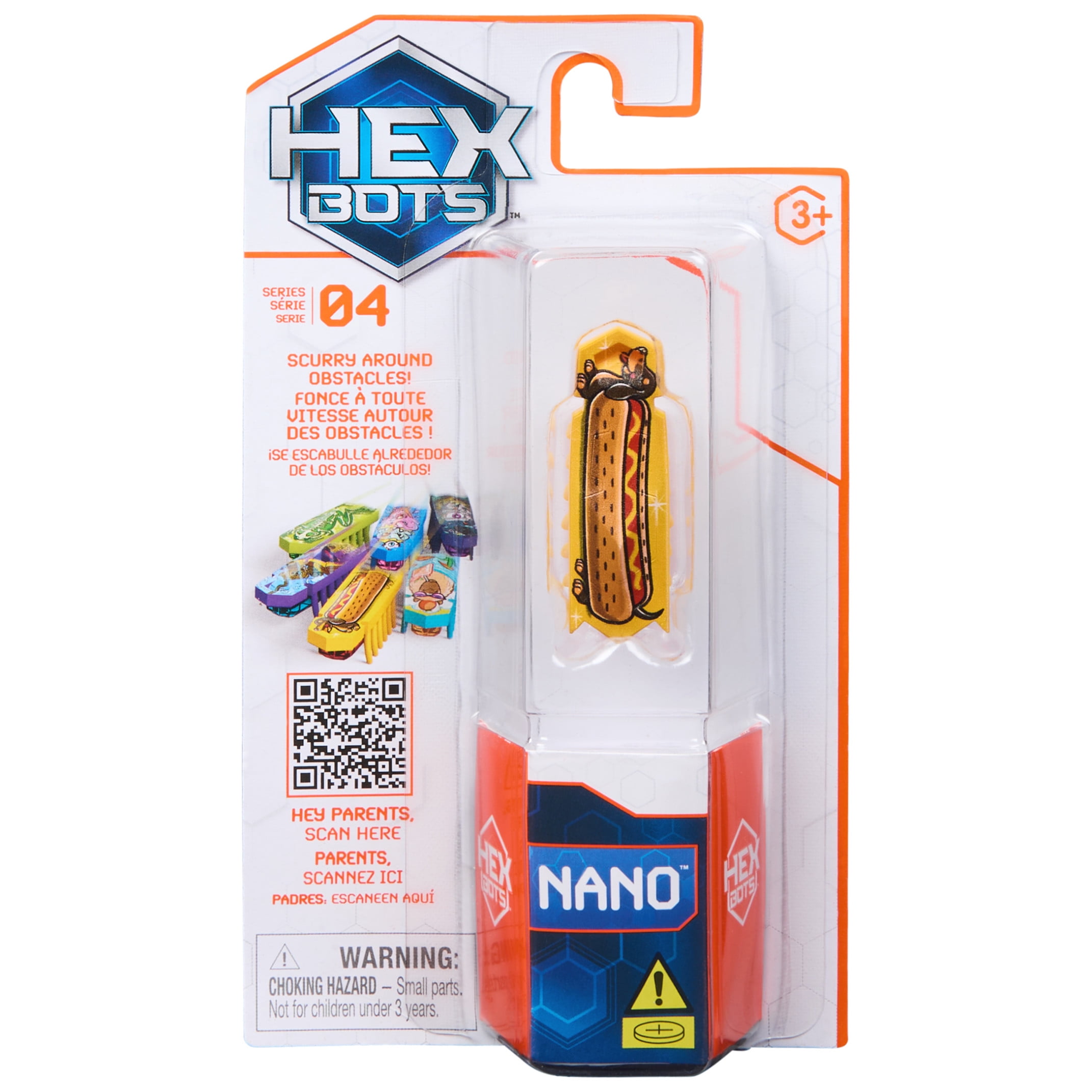 HEX BOTS Nano Single, Autonomous Mini Robot Toys with Vibration Technology, Ages 3 & Up