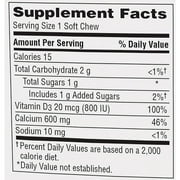 Caltrate Bone Health 600+D3 Chocolate Calcium Soft Chews, 60 Ct