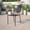 Black, variant on Bowery Hill Stackable Steel Square Back Patio Dining Side Chair in Black
