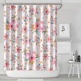 thumbnail image 2 of Waterproof Pioneer Shower Curtain 72x84 Inch Polyester Unique Cute Floral Shower Curtain for Bathroom Hotel Home Decor with 12 Plastic Hooks, 2 of 5