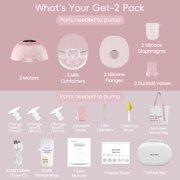 MomMed S33 Hands-Free Wearable Breat Pump with Night Light,Electric Breast Pump with Case, Ultra-Quiet in-Bra Pump,One-Tap Pause, Night Light