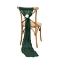 thumbnail image 6 of Efavormart 5 Pack | Hunter Emerald Green Gauze Cheesecloth Boho Chair Sashes - 16" X 88", 6 of 10