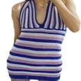 thumbnail image 3 of Women Bodycon Halter Sleeveless Backless Knitted Party Tank Dress, 3 of 6