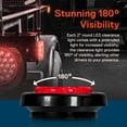 thumbnail image 2 of 2PC 2" Round 10 LED Clearance Light [2 in 1 Reflector] [Polycarbonate Reflector] [10 LEDs] [D.O.T. Certified] [2 Year Warranty] Side Marker Light for Trucks and Trailers - Red, 2 of 8