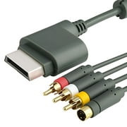 Angle View: Insten AV Composite and S-Video Cable for Microsoft Xbox 360 / Xbox 360 Slim