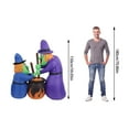 thumbnail image 2 of Halloween Inflatable Witch Cauldron Desktop Ornament Polyester Material Metal Frame Creepy Festive Design Easy Inflate Durable for Party Home Display Holiday Decoration, 2 of 8