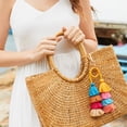 thumbnail image 3 of Bangcool Tassel Keychain Bohemian Multi-purpose Tassel Bag Charm Handbag Charm Key Ring, 3 of 10