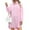 Pink, variant on jinghuiyue Women's Button Down Shirt Dresses Long Sleeve Oversize Blouse Casual Long Shirts with Side Pockets XL