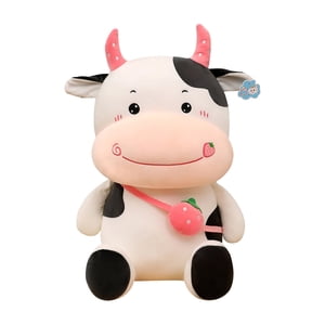 New strawberry cow, plush toy, cute calf backpack, doll
