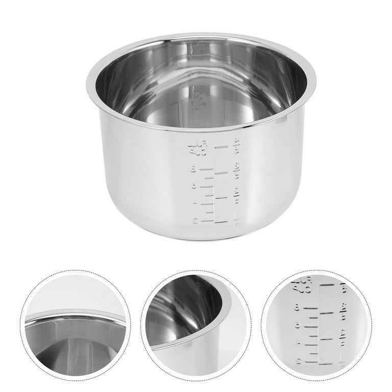 Rice Cooker Liner Electric Cooker Inner Pot Stainless Steel Cooker Pot Rice Cooker Accessory, Size: 22x22cm