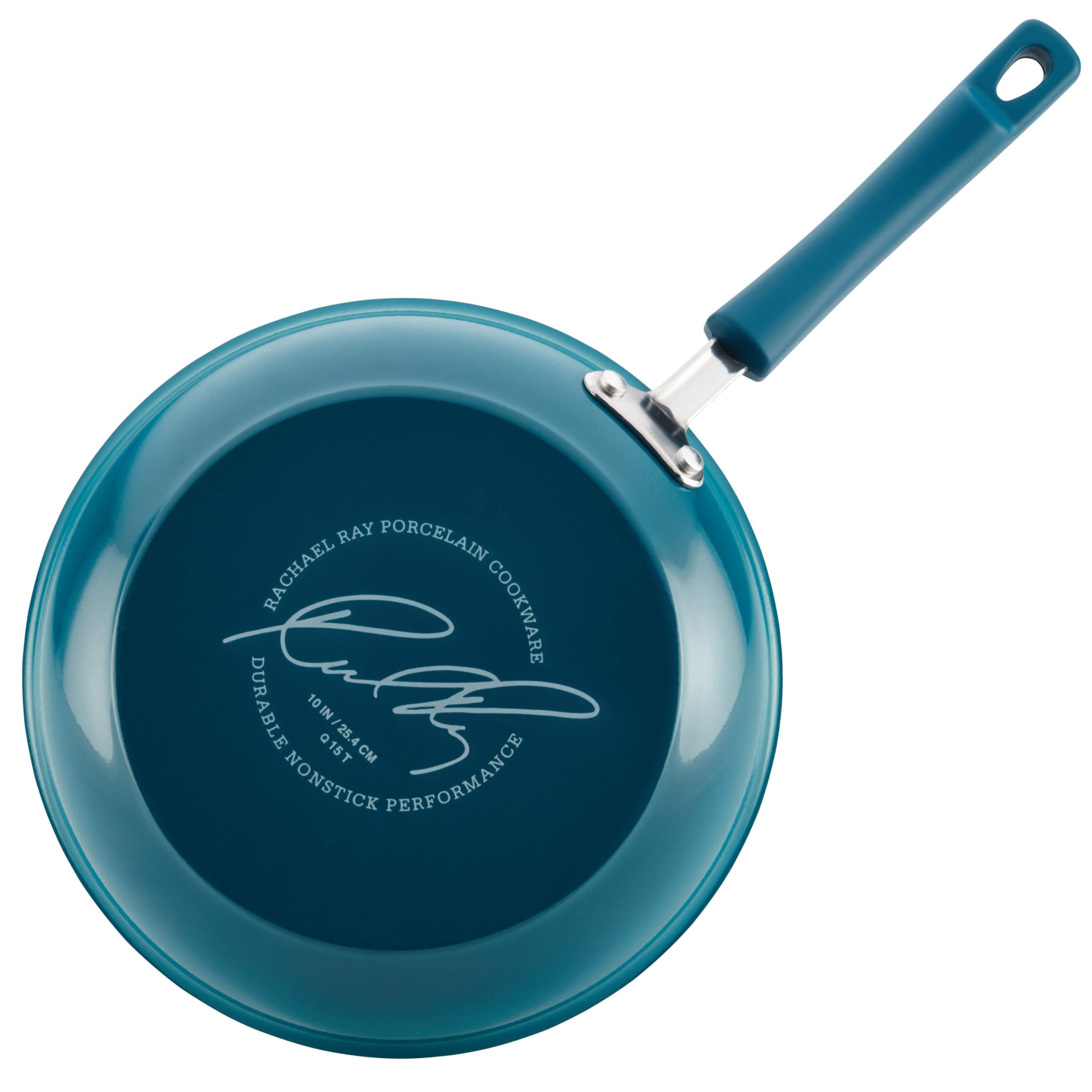 Rachael Ray Brights Nonstick Cookware Pots and Pans Set, 10 Piece, Marine Blue