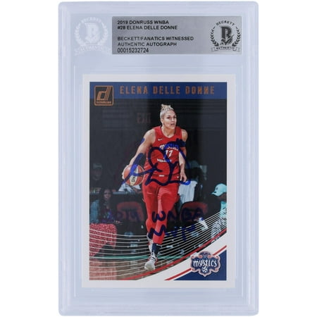 Elena Delle Donne Washington Mystics Autographed 2019 Panini Donruss #28 Beckett Fanatics Witnessed Authenticated Card with "2019 WNBA MVP" Inscription - Fanatics Authentic Certified