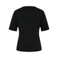 thumbnail image 4 of LilyLLL Womens Strappy Cold Shoulder Tops Short Sleeve Hot Drilling Blouse T Shirt, 4 of 4