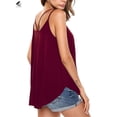 thumbnail image 4 of PULLIMORE Womens Flowy Summer Cami Tops V Neck Double Spaghetti Strap Tank Top Camisole Shirts (XL, Red), 4 of 8