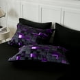 thumbnail image 6 of Flymme Duvet Cover Twin Size 2 Pieces Bedding Duvet Cover Set with Pillowcase Geometric Comforter Cover with Zipper Closure Bedroom Decor,Purple, 6 of 9