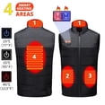 thumbnail image 6 of 4 Areas Heated Jacket for Men&Women,USB Electric Smart Heating Vest Zipper Washable Insulated Safety Outdoor Hunting Hiking, 6 of 12