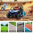 thumbnail image 3 of OTTORD 24 V Ride on Car UTV 2 Seater, 2x200W Electric Car Truck with Metal Frame, Brake&Gas Pedal, EVA Tires,3 Speed (Blue)), 3 of 8