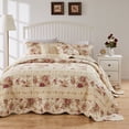 thumbnail image 5 of Greenland Home Fashions  Antique Rose All-Cotton Reversible Quilt Set Ecru (3-Piece Set) King - Cal King 3 Piece, 5 of 5