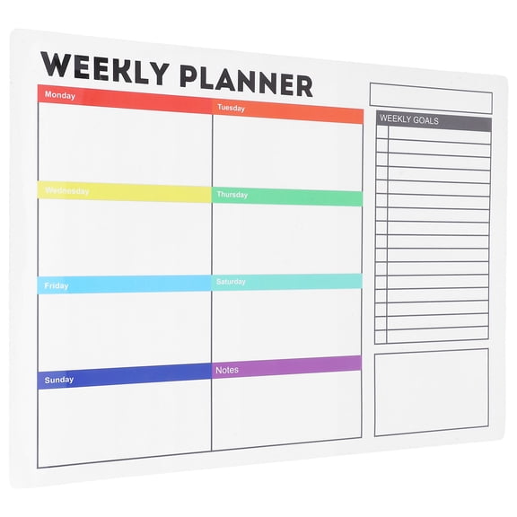 EXHUMKY Dry Erase Weekly Planner Sticker Removable Whiteboard Calendar for Wall Use