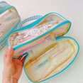 thumbnail image 3 of Sanrio Hello Kitty Portable Pencil Case Cute Cartoon Transparent Double Layer Pen Bag Girl Student Stationery Storage Pencil Box, 3 of 5