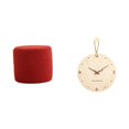 thumbnail image 1 of Escabel,Reposapiés pequeño,taburete otomano,sofá,taburete de té,Reposapiés Cubo Taburete Taburete para Dormitorio Baño,Reloj de pared,Reloj de pared decorativo para sala de estar,silencioso, 1 of 8
